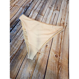 Full Tilt Bikini Swim Bottoms Beige Size Large